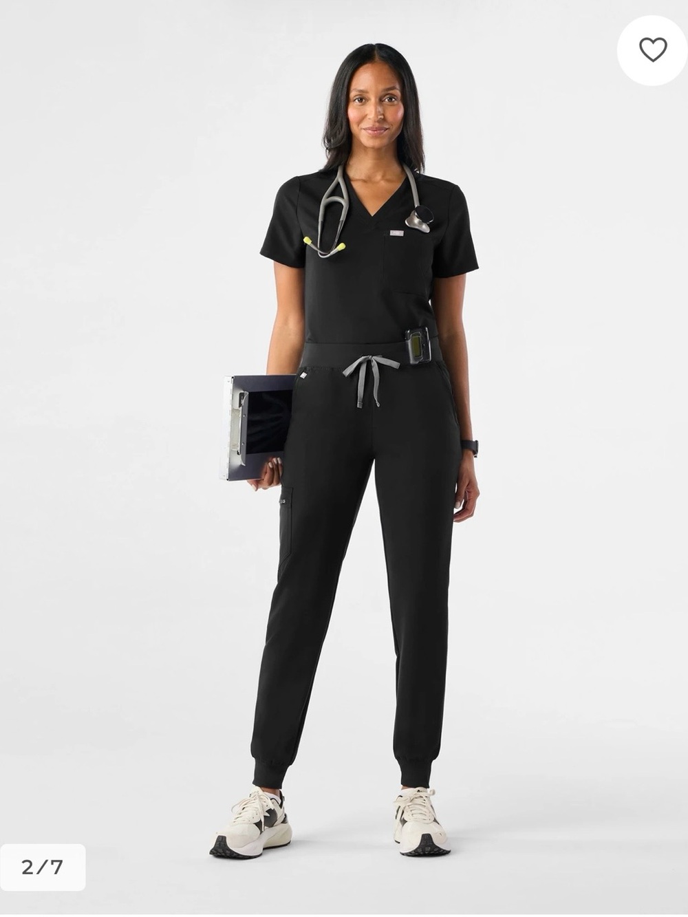 Figs Black Small Zamora Jogger Scrub Pants